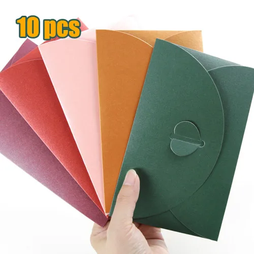 10pcs high-grade pearl luster defense paper Vintage Retro Kraft Paper Envelope for Business Card Style high quality