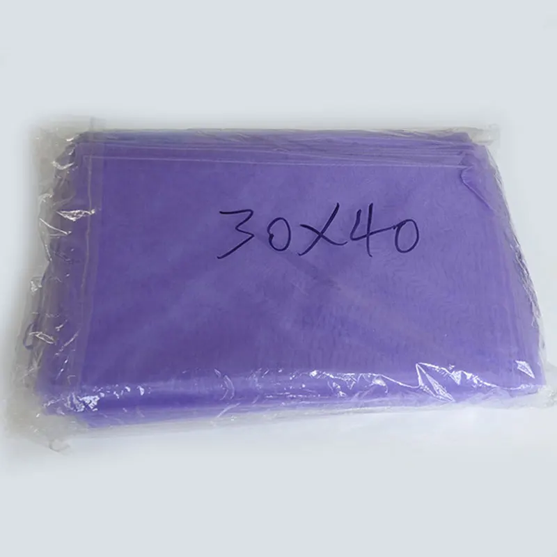 100pcs/bag 30*40cm 35x50cm Organza Bags White Jonquil Pink Purple Blue Gold Gift Bags & Pouches