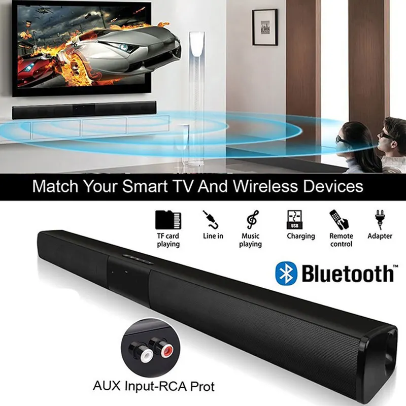 Новая мода беспроводной Bluetooth Саундбар динамик домашний кинотеатр + пульт