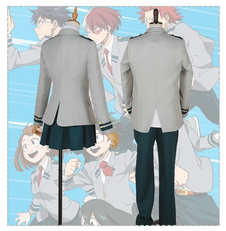 Мой герой Академии ochaco uraraka izuku midoriya shouto todoroki школьная Униформа Косплэй костюм