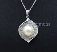 big 11 13mm white flat round natural pearl with silver 2636mm drop pendant free 16 silver 925 chain nec6122