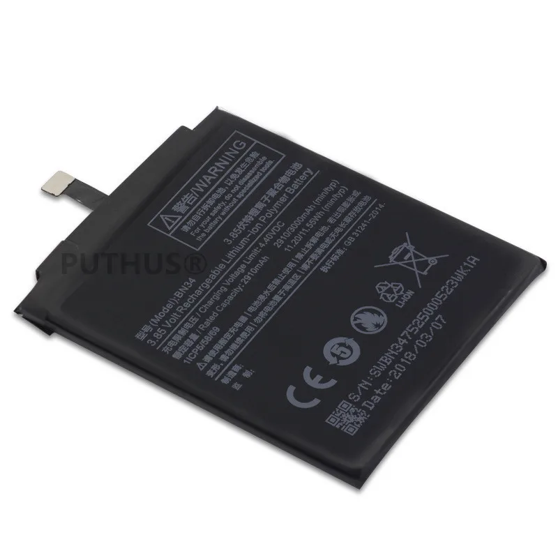 Оригинальный BN34 Xiaomi Redmi 5A батарея Замена батареи для 5 0 &quot2910/3000 mAh + Инструменты