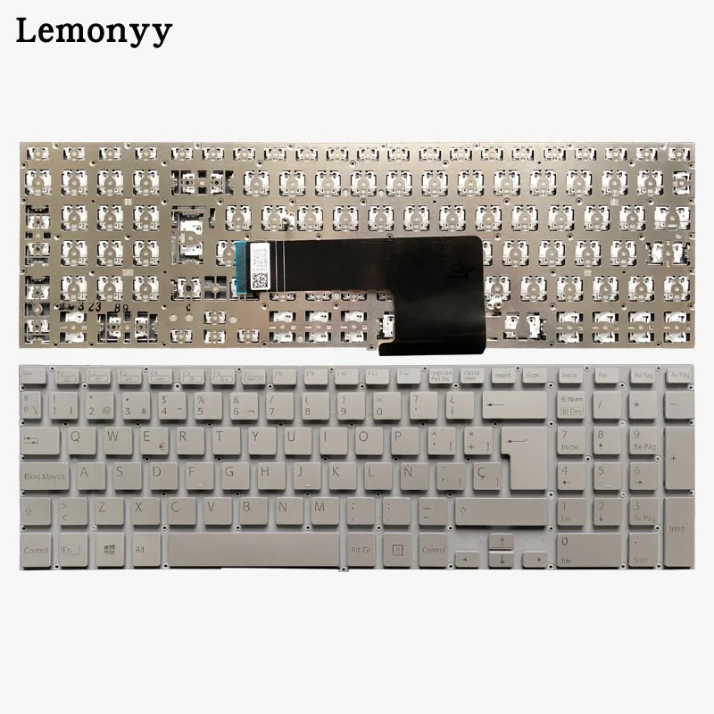 SILVER Испанская клавиатура для ноутбука раскладка клавиатуры для sony Vaio Fit 15 SVF152 SVF153 SVF15A SVF15E SVF15A16CXB SVF15N17CXB SVF152100C - Цвет: SILVER