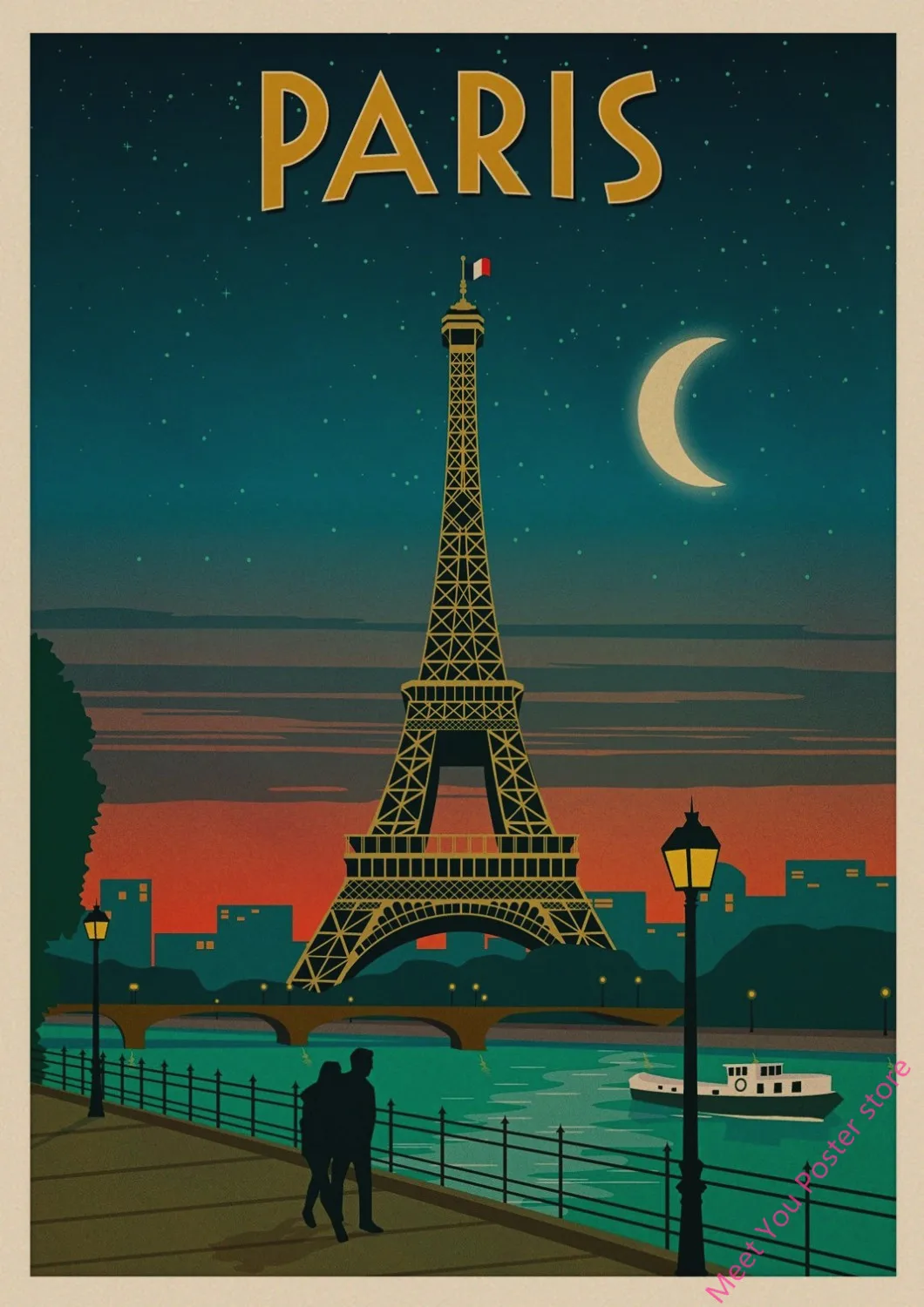 PARIS/Рим/Венеция/LOND0N/Искусство путешествия чайная кружка винтажные наклейки из крафт-бумаги для путешествий настенные наклейки-постеры дома подарок декор для комнаты A3