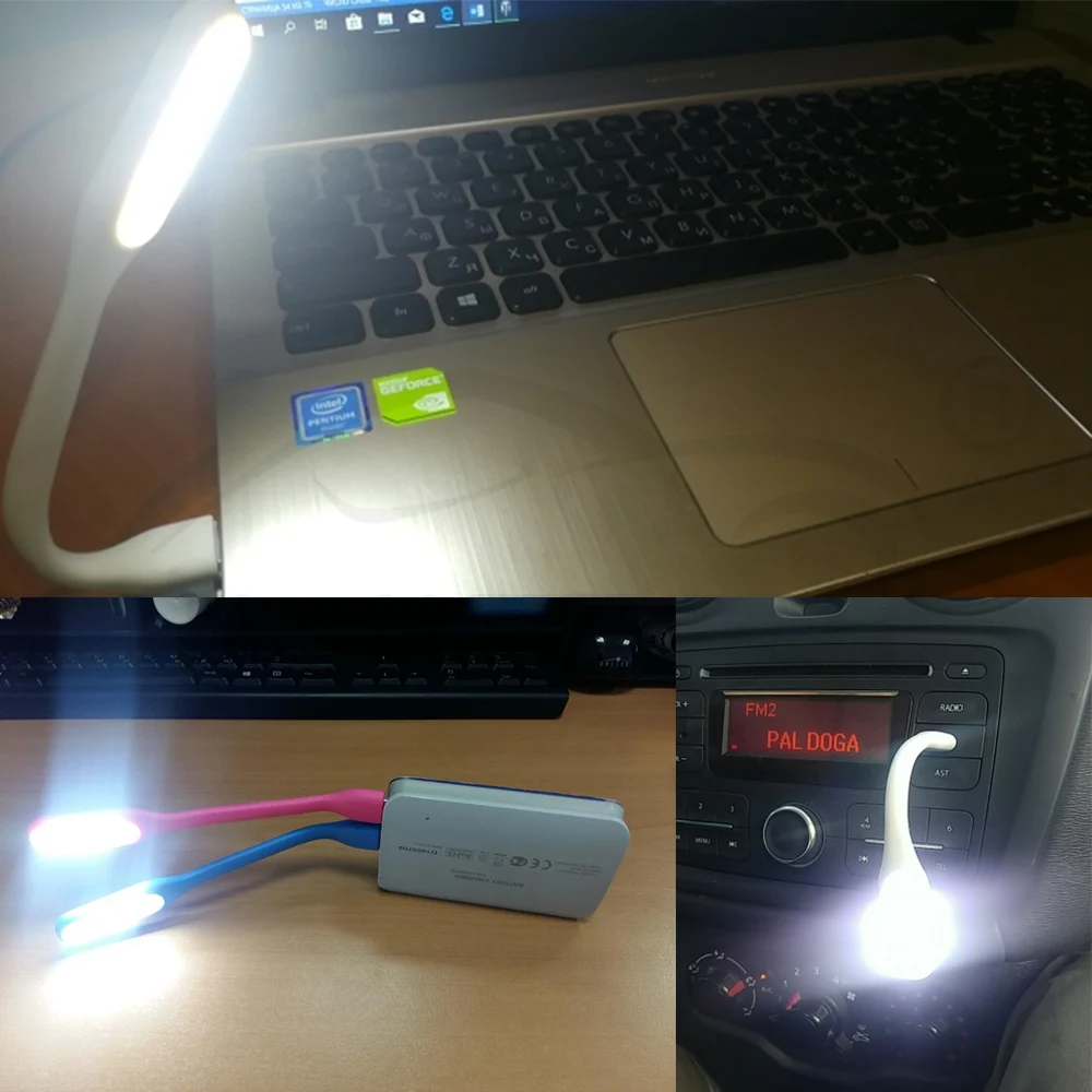 Гибкий мини USB светодиодный Ночной светильник, настольная лампа для чтения книг, походный ночной Светильник для ПК, мобильная зарядка, ноутбук, компьютерный светильник