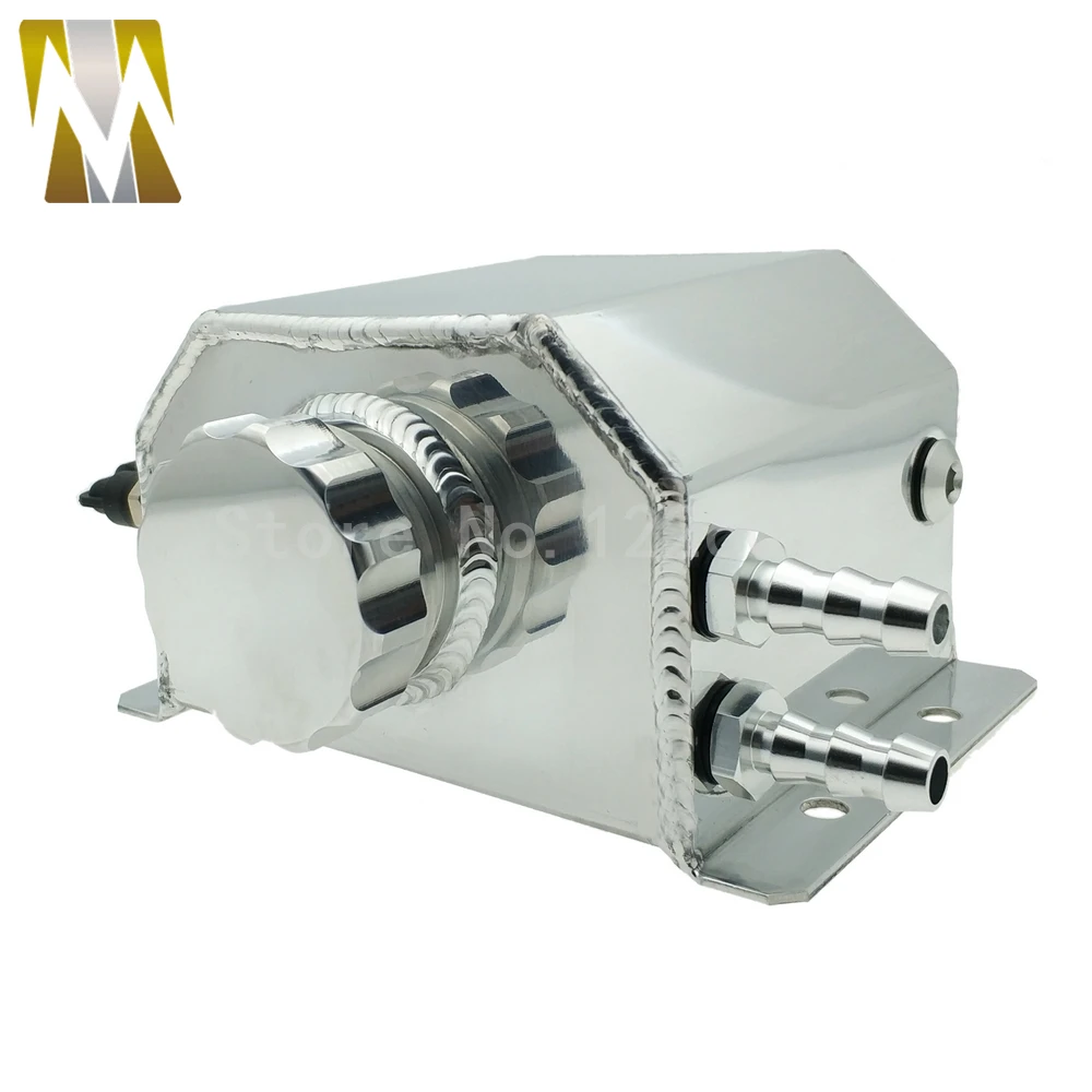 Высококачественный Автомобильный Универсальный 1Л алюминиевый маслоуловитель резервуар с сливной вилкой серебристый