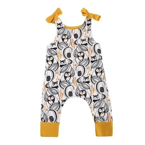 Детский комбинезон без рукавов с пингвином для маленьких мальчиков и девочек в