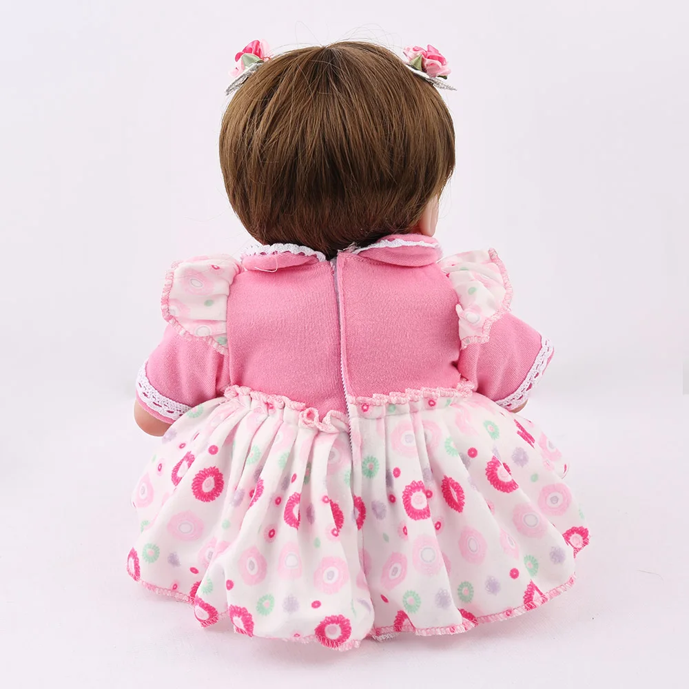 Reborn Baby Doll Lucy 16 дюймов NPK мягкий силиконовый безопасный винил милый bebe
