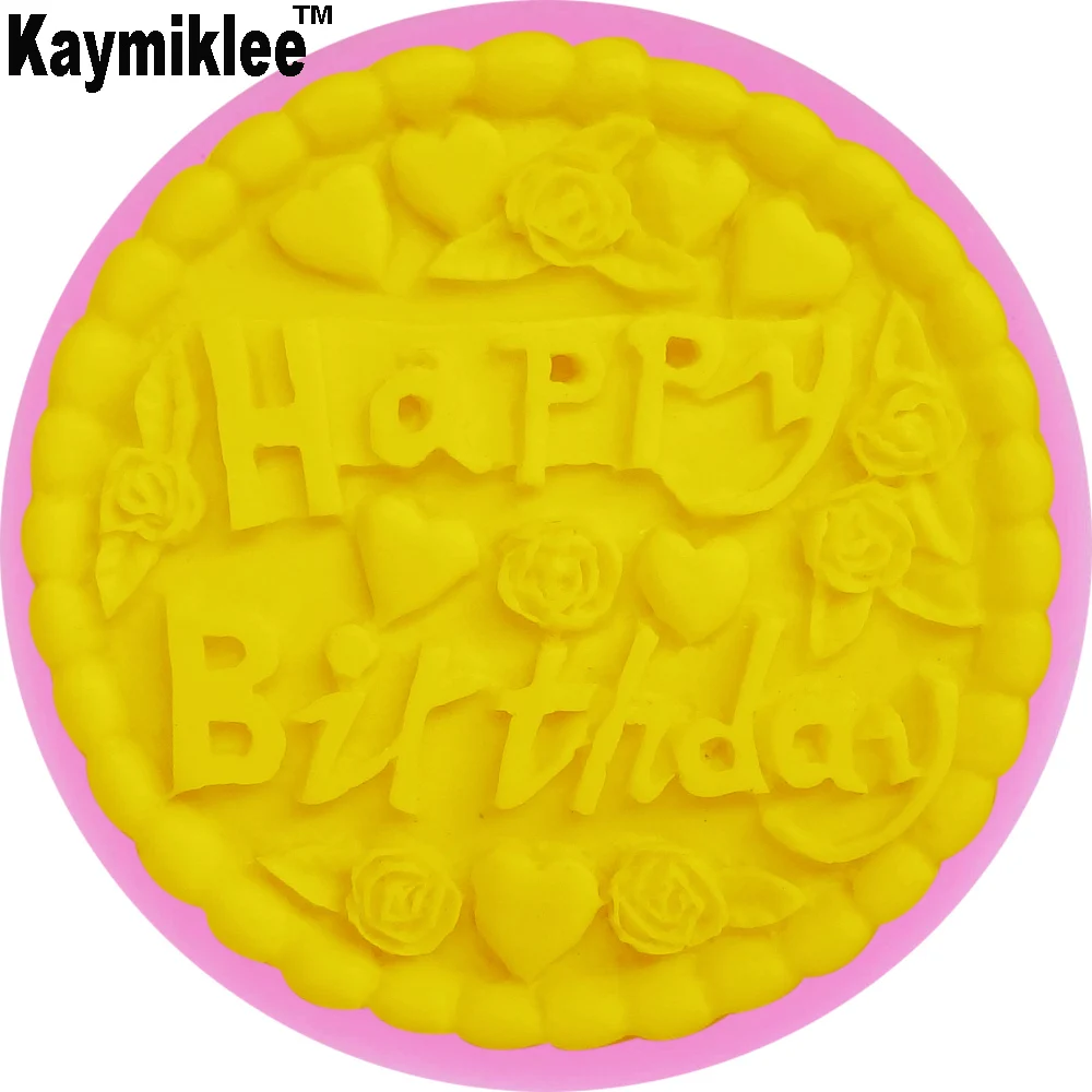 

M044 3D Happy Birthday Silicone Mold Fondant Mould Cake Decorating Tools Candy Jelly Jello Chocolate Gumpaste,Sugarcraft Mold