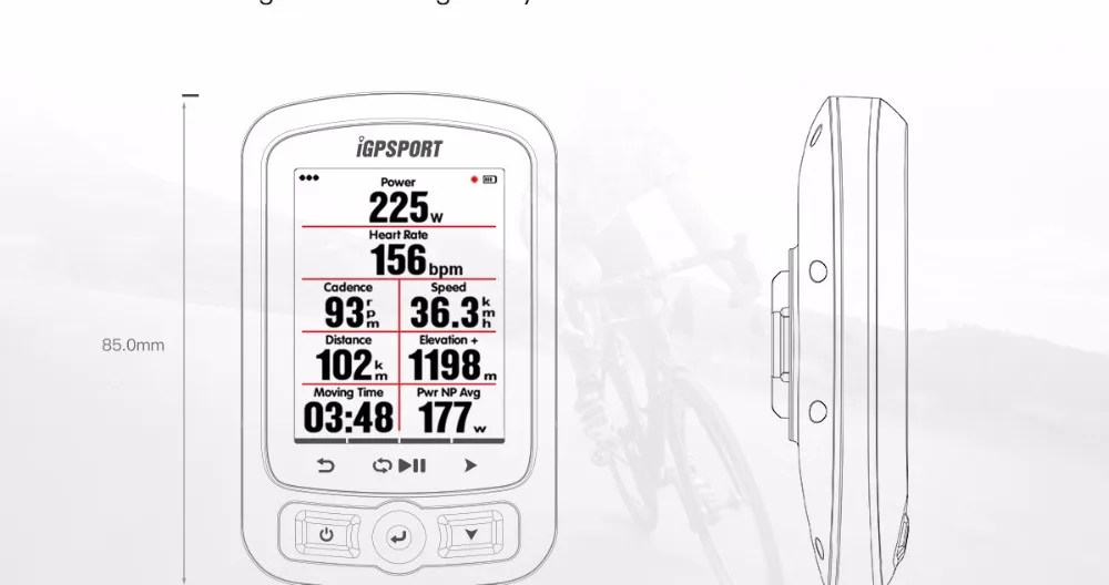 Цветной экран циклический компьютер gps iGS618 i gps порт gps трекер на велосипед навигация Спидометр IPX7 3000 часов хранения данных