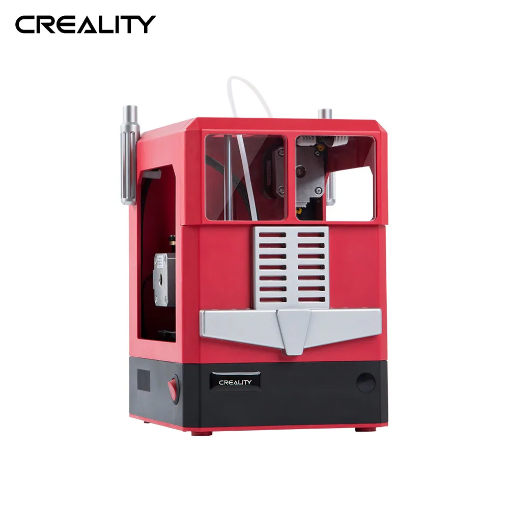 Creality 3D CR-100 компактный размер настольный 3d принтер Полностью Собранный 100*100*80 мм размер печати автоматическое выравнивание с пультом дистанционного управления - Цвет: Red