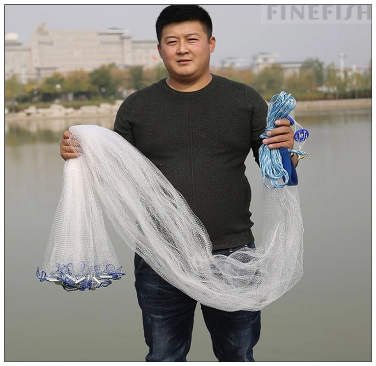 Мелкая сетка Finefish американская кастинговая сеть уличная рыболовная Тянущая