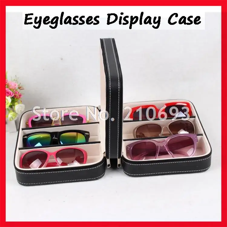 Портативный чехол для солнцезащитных очков из ПУ кожи 6D коробка чемоданчик на