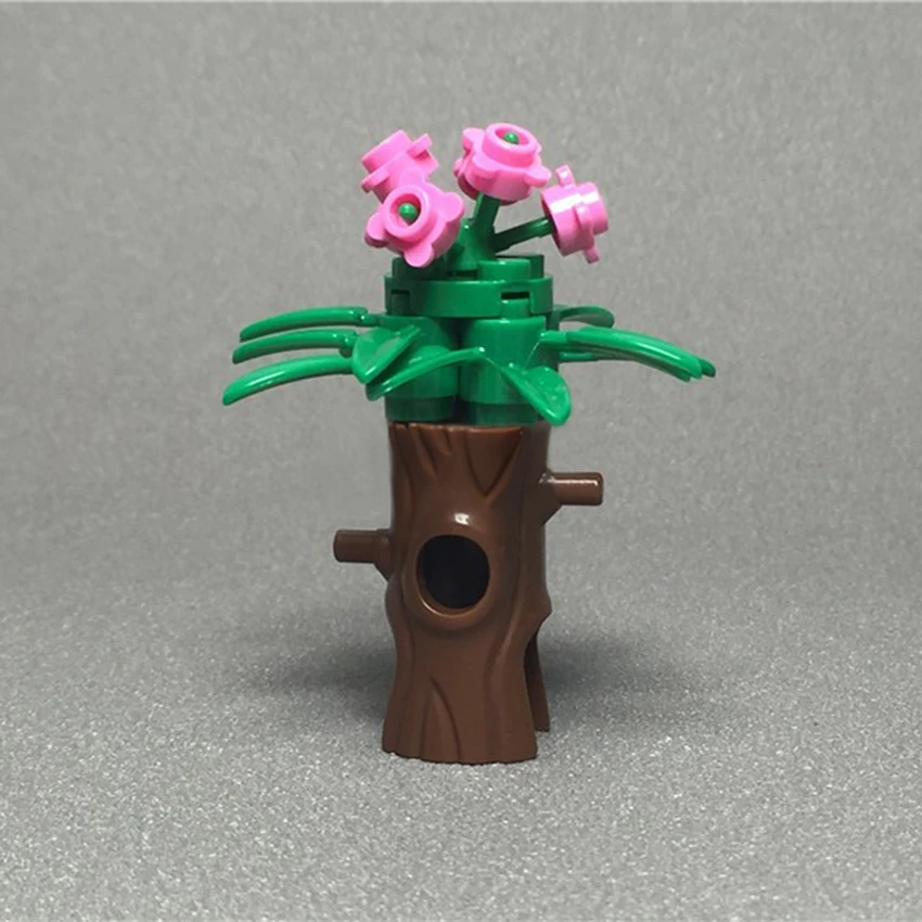 5 шт. строительные блоки с растениями для пня сада набор аксессуаров MOC город