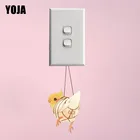 YOJA самый крутой цветной попугай в комплекте, креативный Декор для спальни переключатель на стену с наклейками, 10SS0098