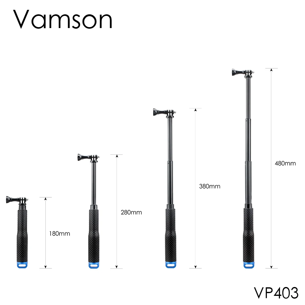 Vamson Ручной штатив для селфи GoPro hero 7 6 5 алюминиевый монопод легкий Gopro аксессуары