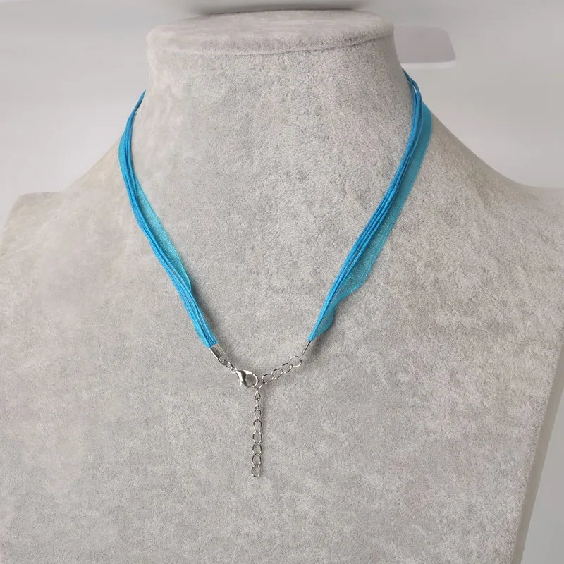 10 шт./лот шнур из органзы с застежкой Лобстер для самостоятельного изготовления