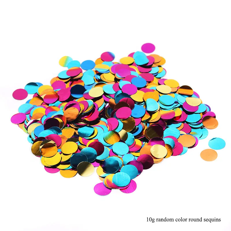 10g round sequins DIY Свадебные украшения для дня рождения Воздушные шары гелиевые светящиеся воздушные шары Bobo перья прозрачные воздушные шары из ПВХ вечерние украшения на Рождество - Цвет: 10g round sequins