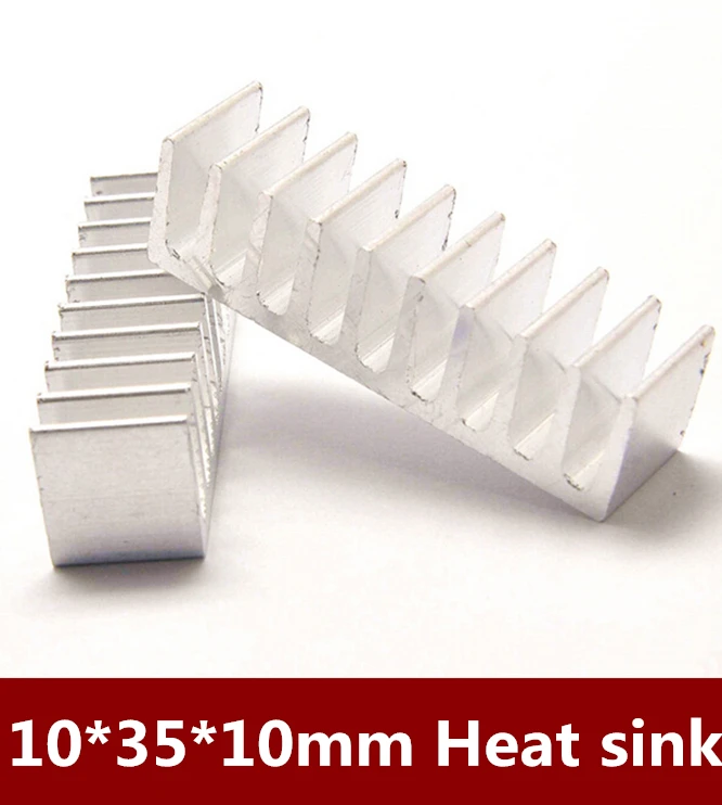 Высококачественный алюминиевый радиатор 10*35*10 мм, Прямая поставка с завода, алюминиевый охлаждающий блок с чипом радиатора, 20 шт./лот