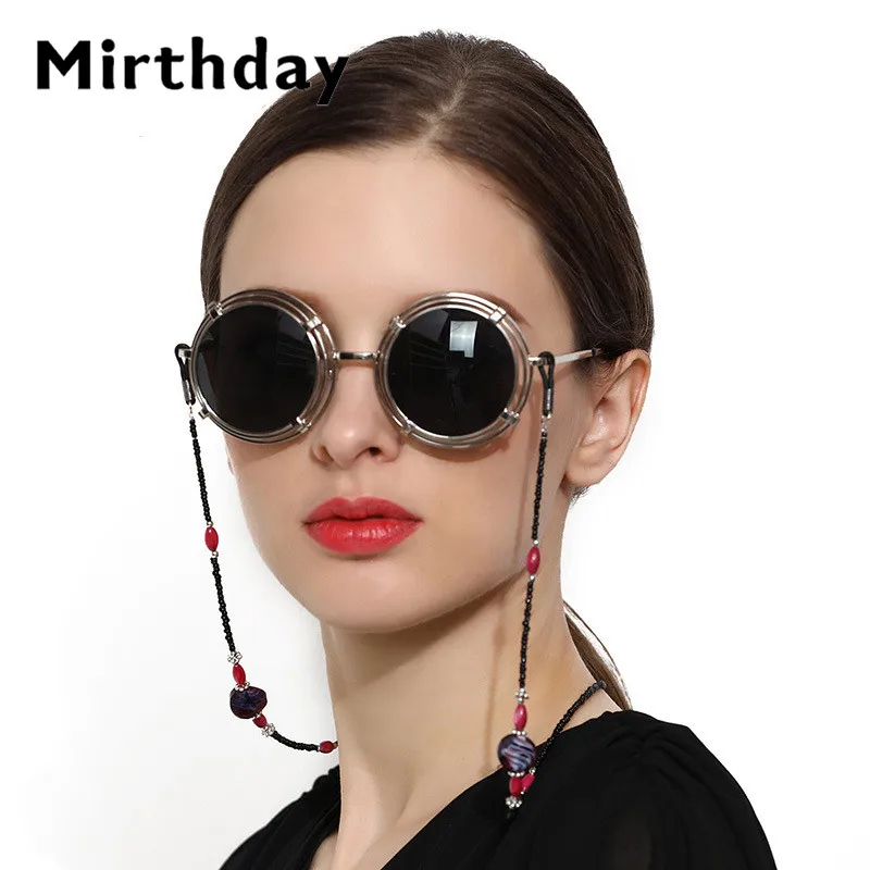 Женские солнцезащитные очки с жемчугом искусственная акриловая цепочка для