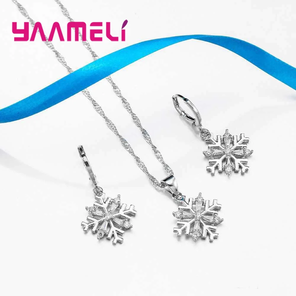 Дропшиппинг женский CZ Циркон кулон ожерелье серьги ювелирный набор на День