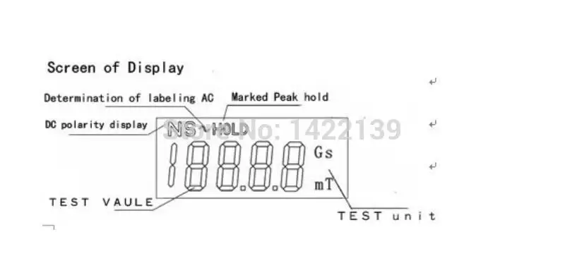 BST600 гаусметр/Teslameter, AC/DC магнитное поле Гаусса метр(Tesla) BST-600, 0~ 200mT~ 2000mT