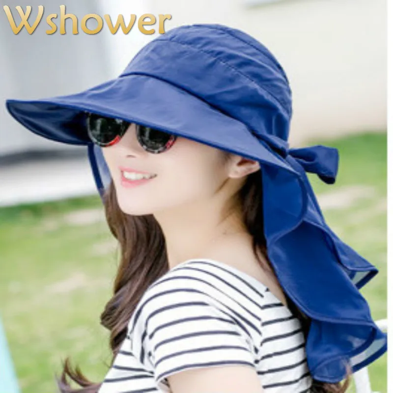 Которая в душ Женская Складная широкая с защитой от ультрафиолета Brim Sun Hat Защита