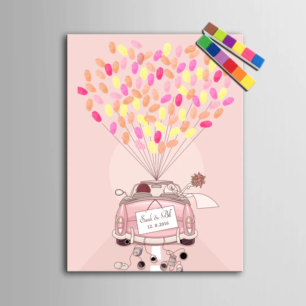 Искусственная Картина на холсте свадебный автомобиль подарок свадьбу украшение