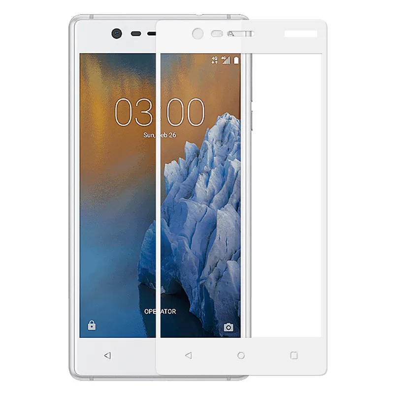 Для Nokia 3 Полное покрытие защитная пленка из закаленного стекла 9h на Nokia3 TA 1020 1032 1028