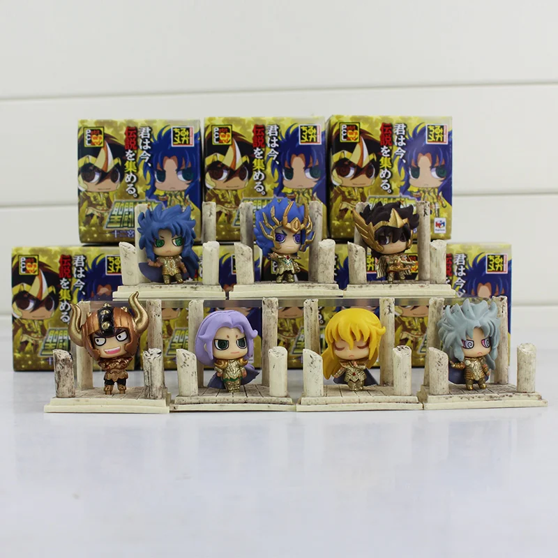 Фигурка героя из аниме Seiya the Gold Wariors ПВХ 21 шт./компл. модель Q version игрушки куклы для