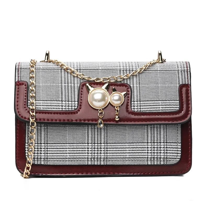 Women Leather Crossbody Bag Small Chain Purse Shoulder | Багаж и сумки