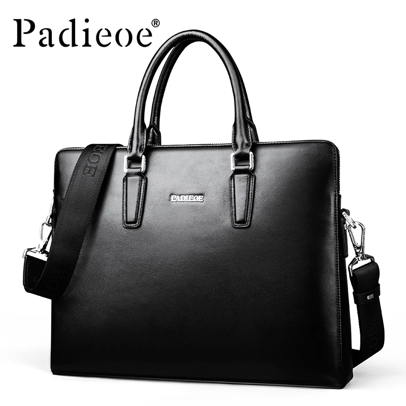 Padieoe мужская сумка портфель кожаная для компьютера сумка-мессенджер сумочка