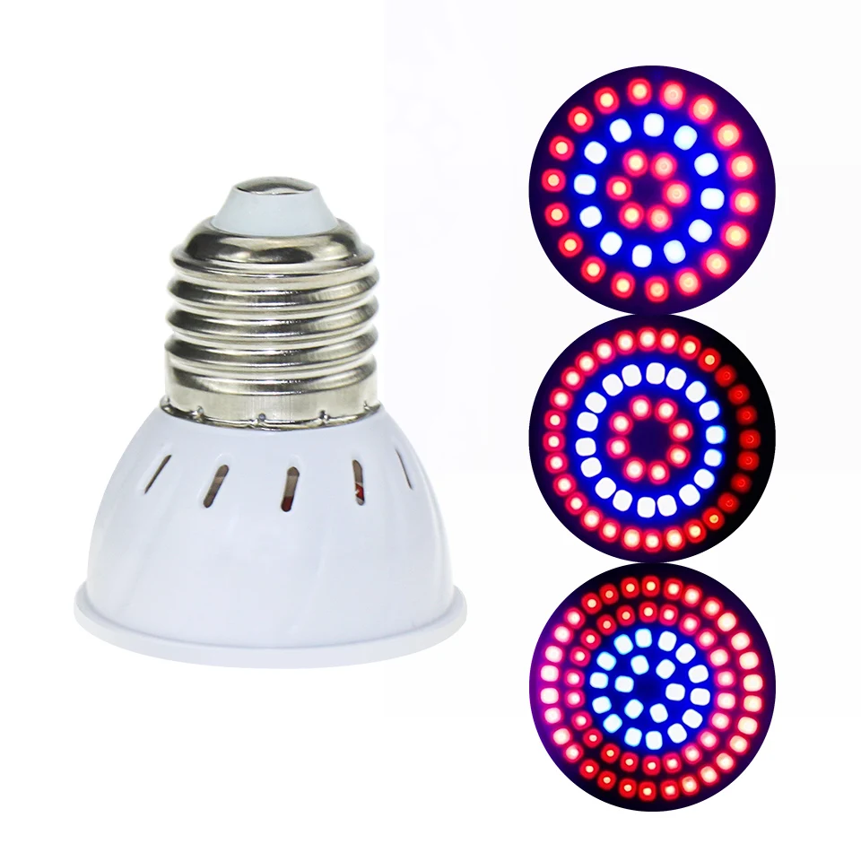 Светодиодная лампа для выращивания растений с полным спектром Fitolampy E27 GU10 MR16