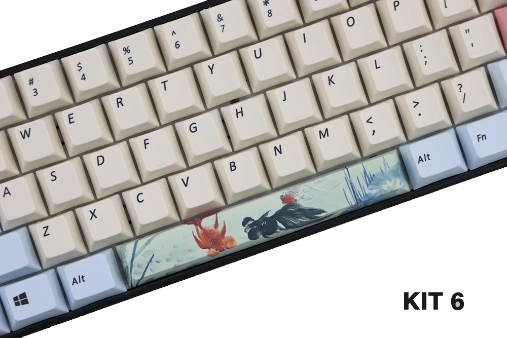 PBT пять Сторон краситель-подложенный пробел 6.25U Вишневый профиль keycap для DIY механическая клавиатура