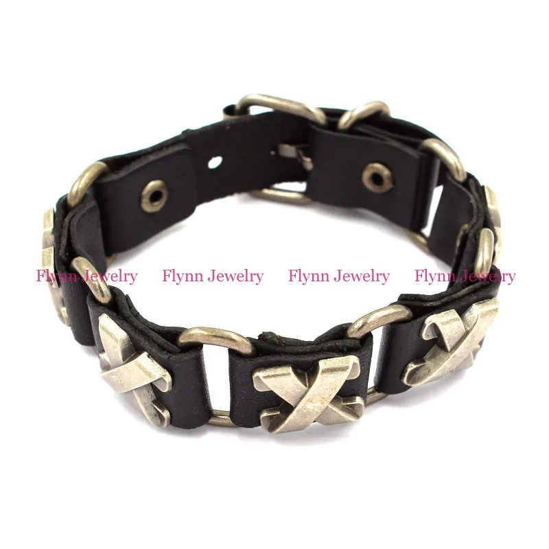 Монет аксессуары браслет часы группа дизайн регулируемым кожа панк рок
