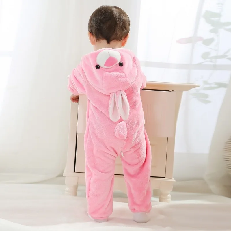 Панда Kigurumi Пижама для малышей Комбинезоны новорожденных комбинезон кролик