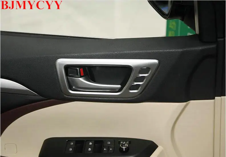 BJMYCYY для 2014 2015 Toyota Highlander Kluger XU50 ABS хромированная внутренней дверной ручки рамка