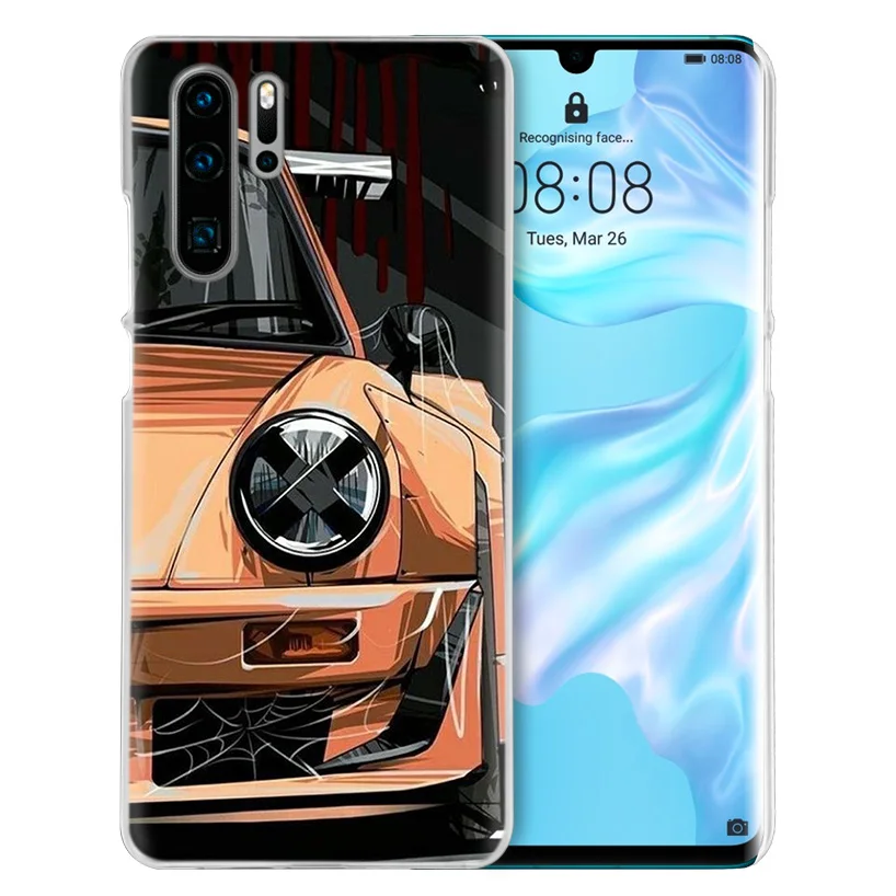 Классный чехол-комикс для спортивных автомобилей huawei P20 P30 P Smart Nova 4 3i P10 P9 P8 mate 10 20 lite Pro Mini жесткий чехол для телефона из ПК