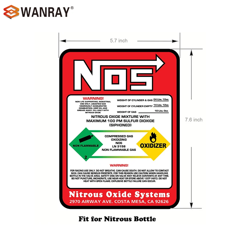 Новая азотная бутылка этикетка наклейка 10 # NOS Замена фунтов|decal|decal labeldecal sticker |