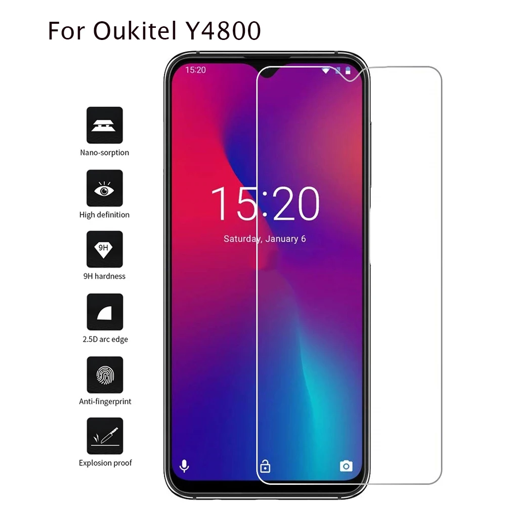 2 шт. закаленное стекло для Oukitel Y4800 защитное 2.5D 9H Премиум Закаленное защитная