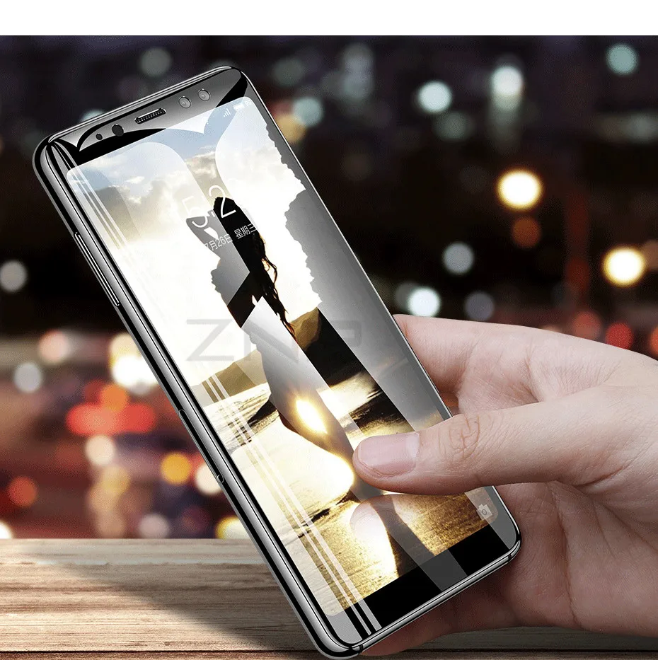 ZNP 15D Защитное стекло для экрана для samsung Galaxy A8 A6 Plus A7 закаленное стекло для samsung A3 A5 A7 защитная пленка