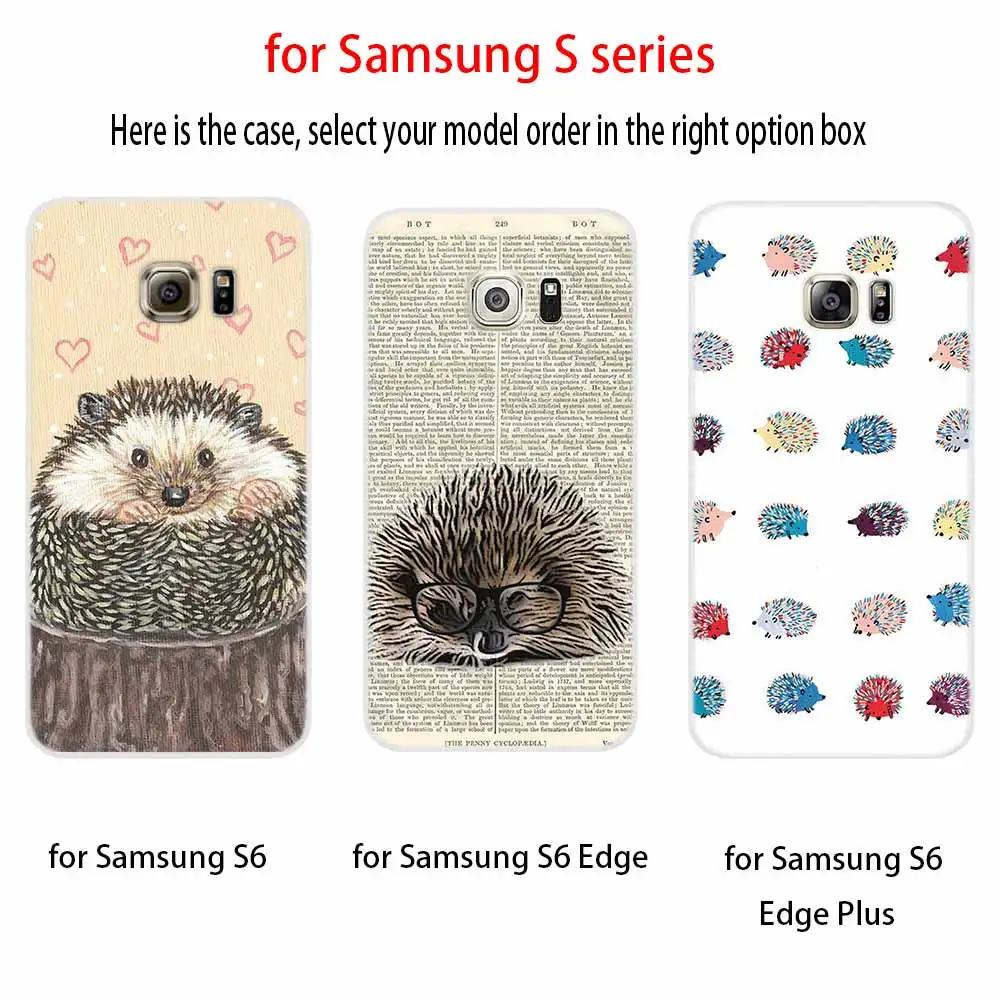 Чехол для телефона с рисунком Samsung S20 S21 S8 S9 S10 S11 Plus чехол S10E Lite Ultra S7 Edge ежика милый в