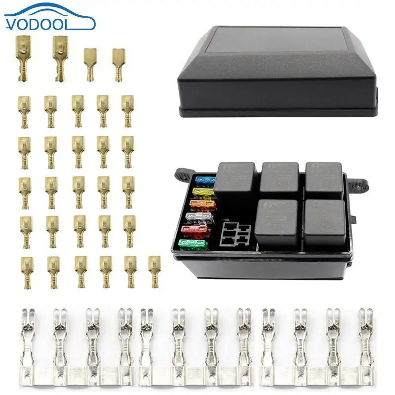 VODOOL универсальный реле держатель предохранителя автомобиля 12V морской 6 каналов