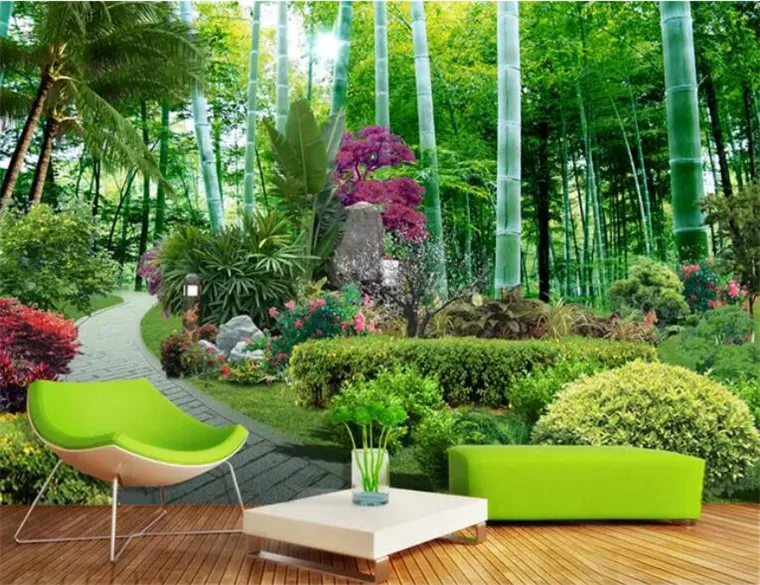 

Papel де Parede 3D Paisagem пользовательские фото обои китайский стиль сад бамбук лес природа 3D настенные фрески гостиная фрески