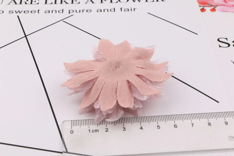 Handmde Chiffon Fabric Flowers 30pcs/Lot Girls Ornament Accessories Floral Button Patch Stickers Hair Jewelry Shoe Decor | Украшения и