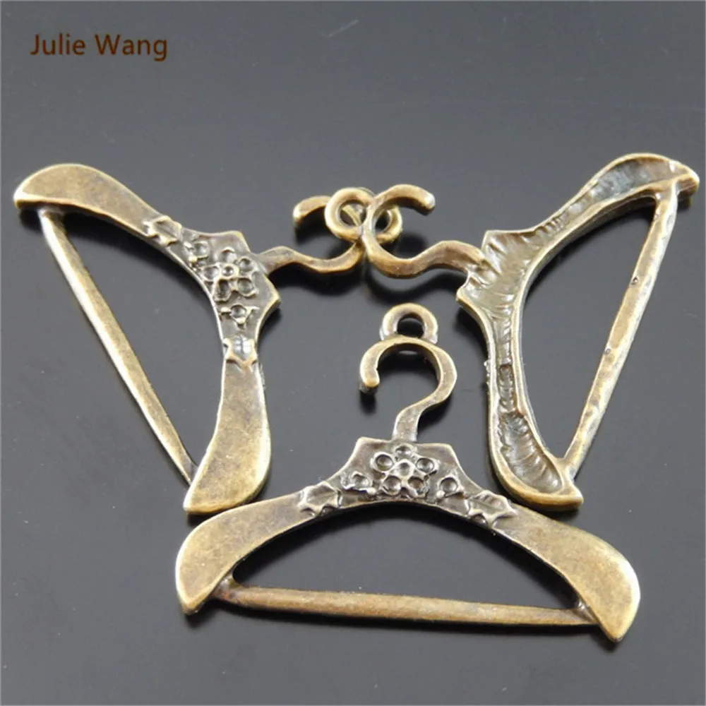 Julie Wang 10 шт. Ретро Бронзовая вешалка для одежды из металлического сплава форма