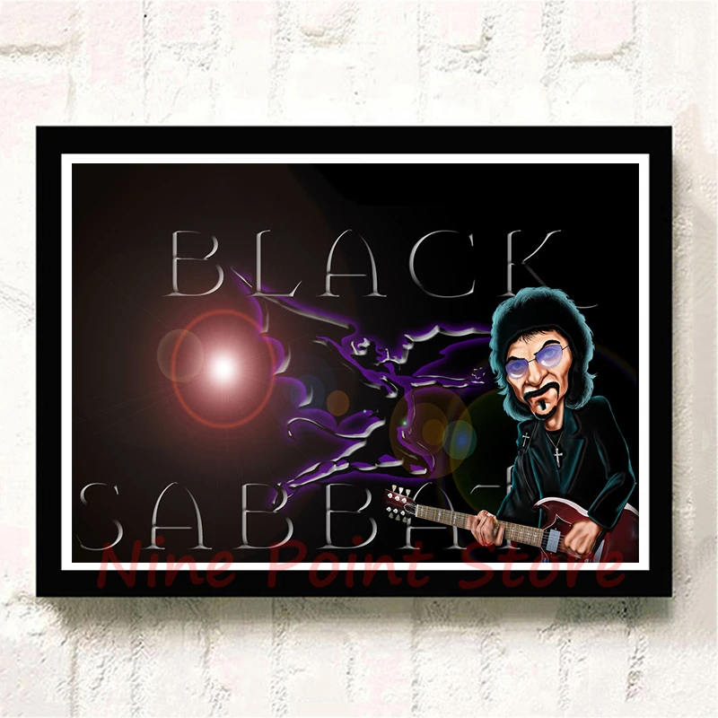 Черный Sabbath бумажный плакат с белым покрытием, украшение для домашнего интерьера, кислота, рок-музыка, плакат с рисунком, наклейки на стену, бескаркасные