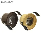 Светодиодный утопленный потолочный Точечный светильник ZMISHIBO, деревянная рама, мини-светильник s 1,5 Вт, 27 мм, размер отверстия для резки 110 лм, 220-в, лампа для шкафа