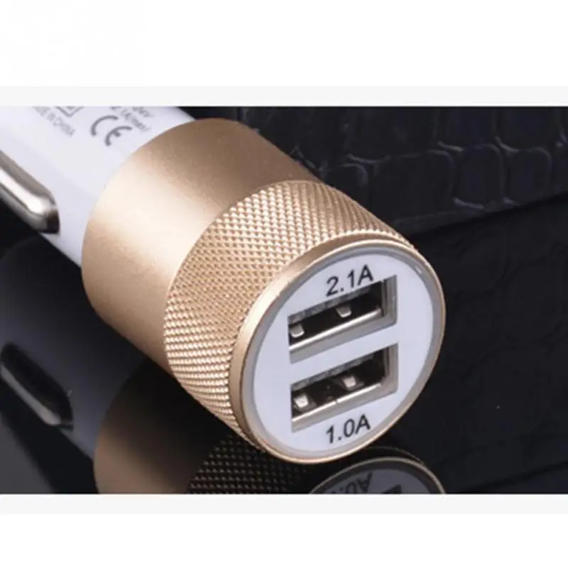 Новый автомобильный набор с двумя usb портами зарядное устройство из сплава для