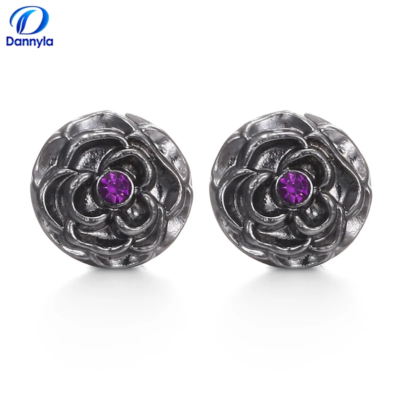 Beautiful Flower 12mm Snap Jewelry Fit Button Earring LSSN12MM21 | Украшения и аксессуары